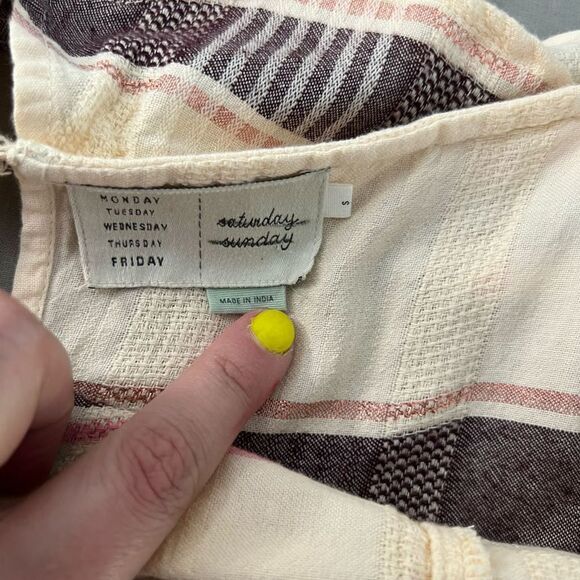 Saturday Sunday Anthropologie marina striped halter jumpsuit size small - Picture 10 of 13